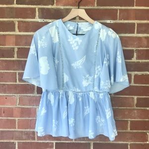 endless rose floral peplum top